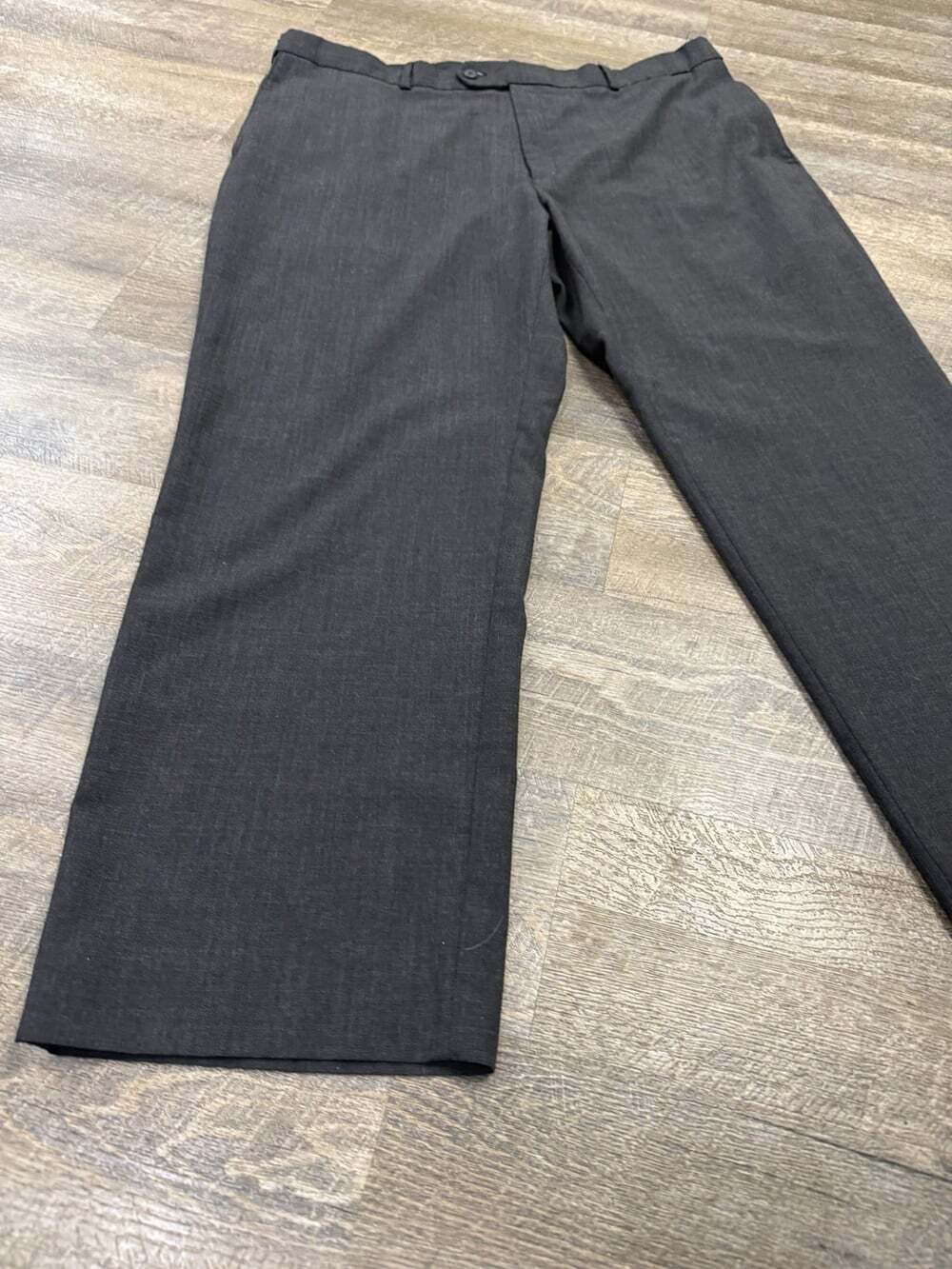Stafford Performance Dress Pants Mens 42x30 Brown Wool Blend Classic Fit Black - Picture 2 of 13